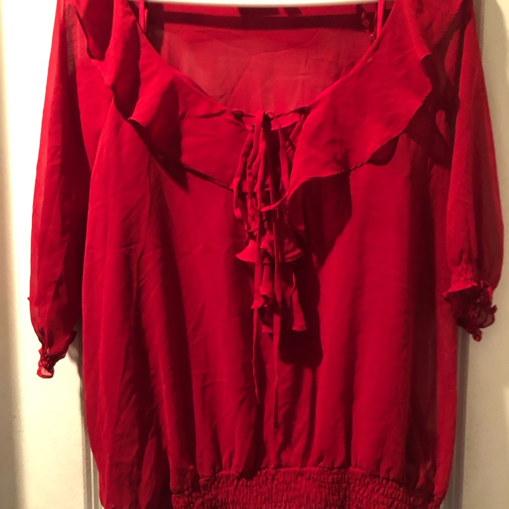 Blouse with Cami Tank Two Piece Set by a.n.a. size XL